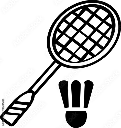 Design of badminton ball symbol, shuttle, team, health, vector