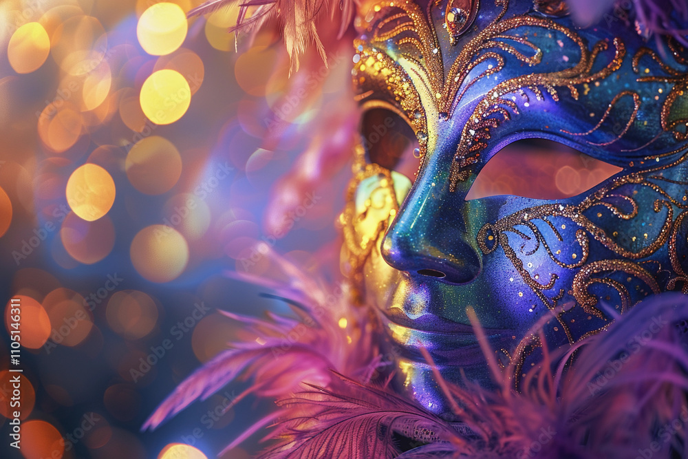 Beautiful greeting card with bright holiday composition for happy celebrate mardi gras Beautiful greeting card with bright holiday composition for happy celebrate mardi gras