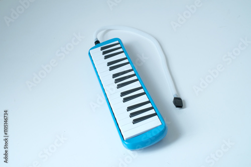 pianica musical instrument with white background