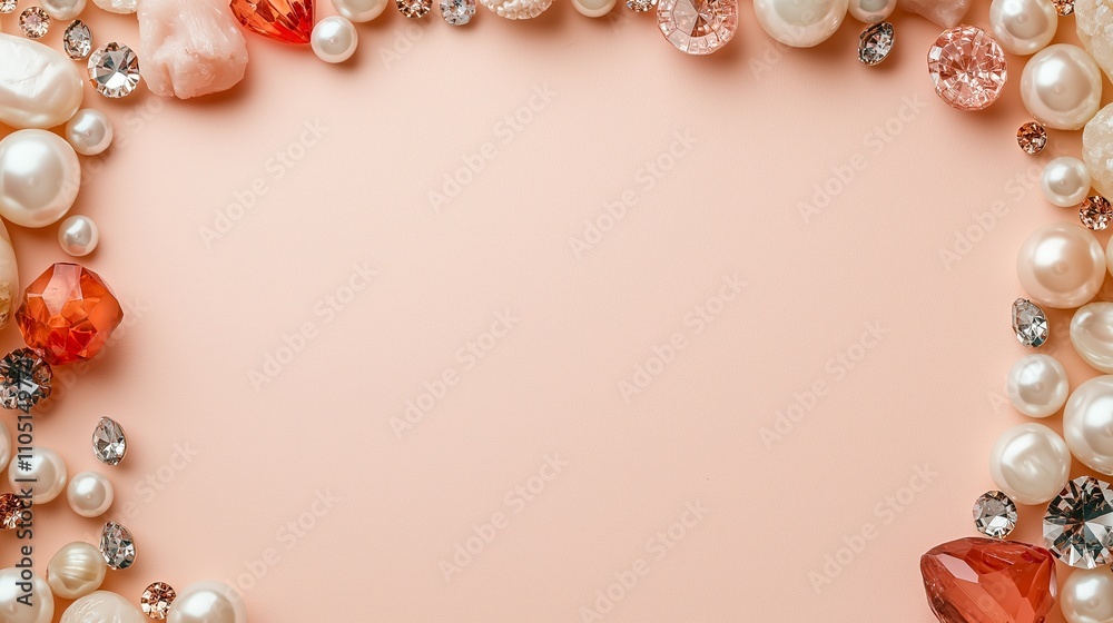 Colorful shiny sparkling jewelry circle stones glitters gems frame background Colorful shiny sparkling jewelry circle stones glitters gems frame background