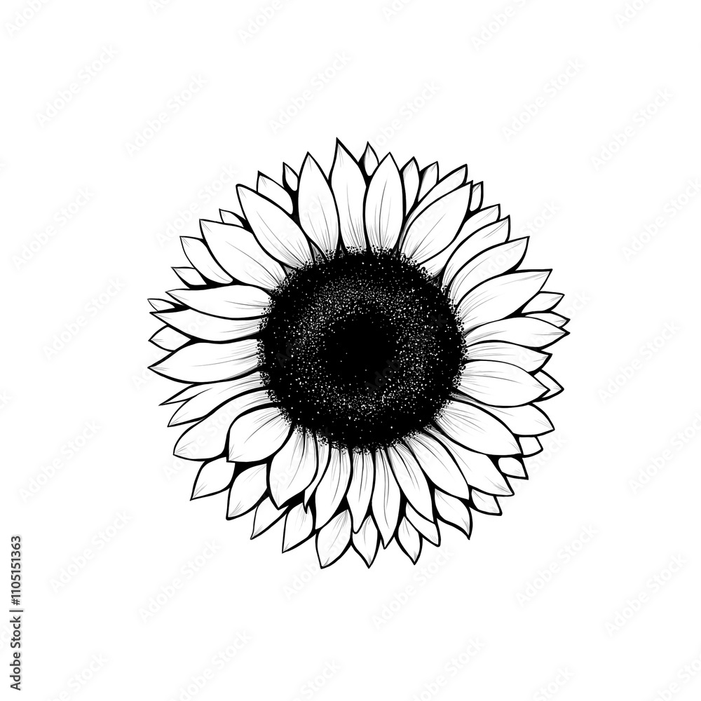 Fototapeta premium illustration of a sunflower