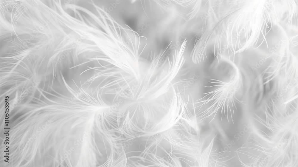 White Feather Pattern Texture Background with a Soft and Wooly Appearance White Feather Pattern Texture Background with a Soft and Wooly Appearance
