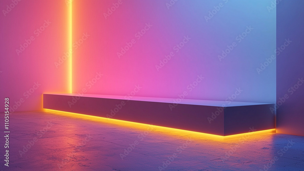 Obraz premium Ai generated neon light showcase abstract studio digital artwork creative environment artistic perspective vibrant concepts