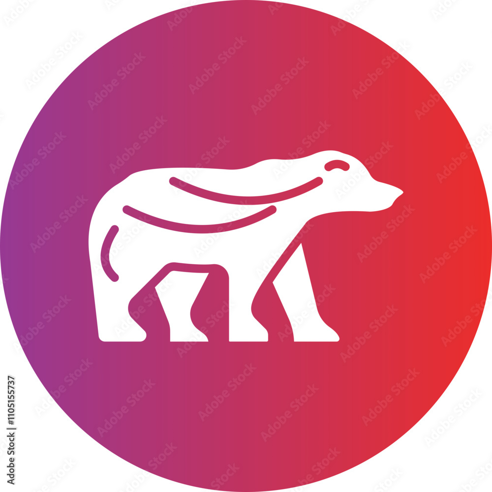 Fototapeta premium Bear Vector Icon Style