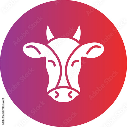 Cow Vector Icon Style