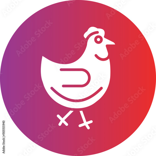 Chicken Vector Icon Style