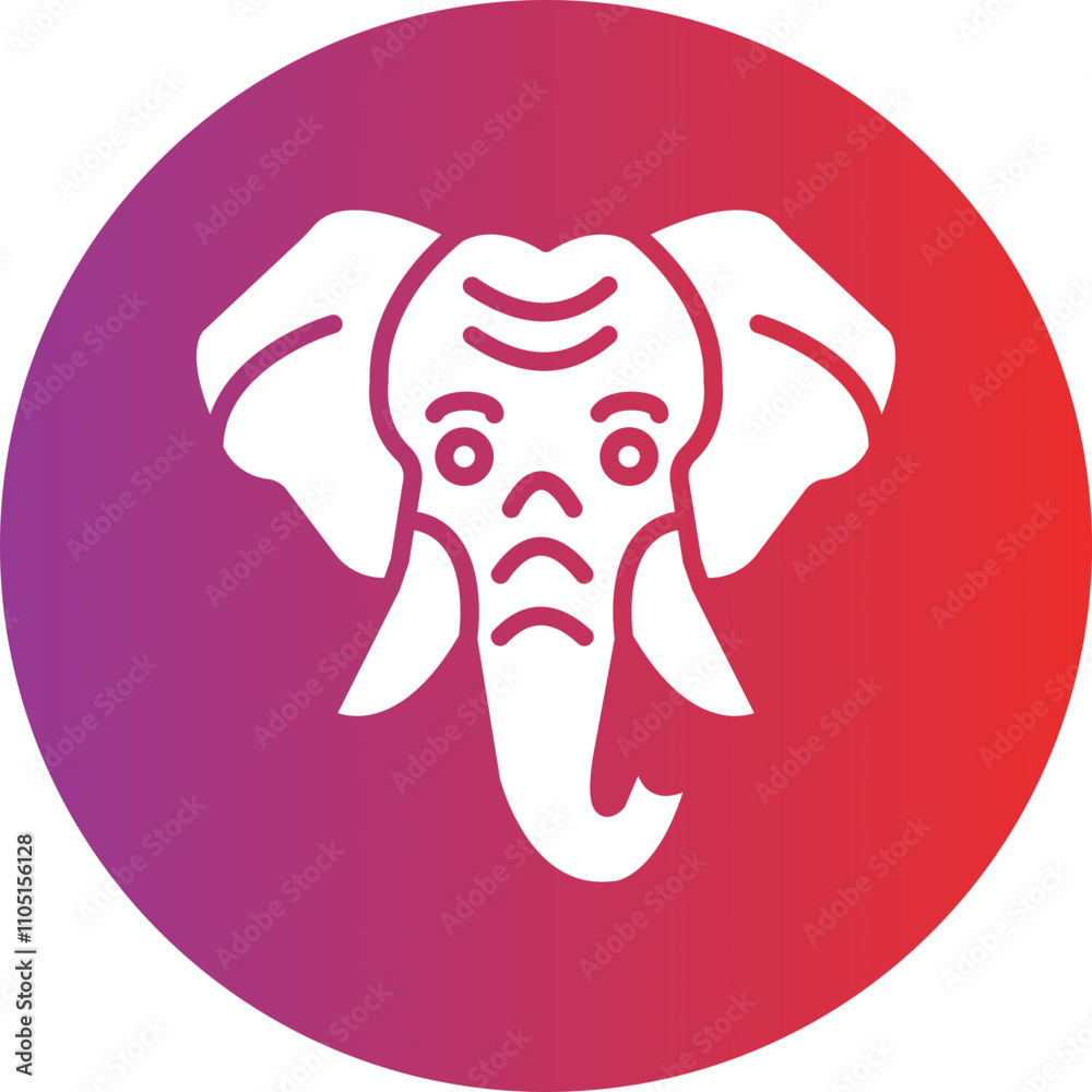 Elephant Vector Icon Style Elephant Vector Icon Style