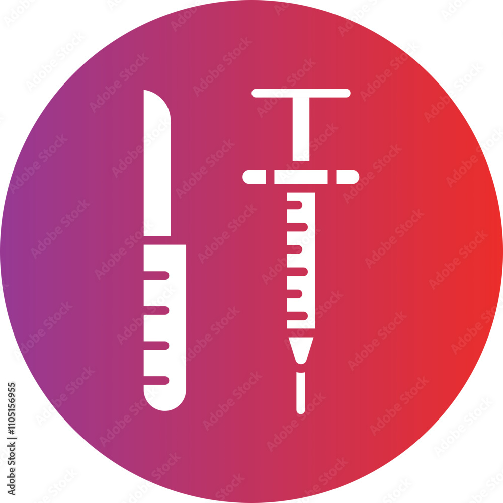 Plastic Surgery Addiction Vector Icon Style Plastic Surgery Addiction Vector Icon Style