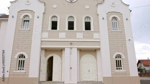 Historic synagogue building showcases unique architecture and cultural significance in the community