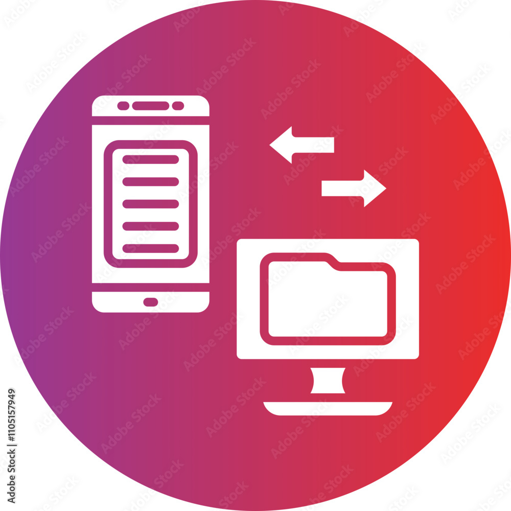 Data Transfer Vector Icon Style Data Transfer Vector Icon Style