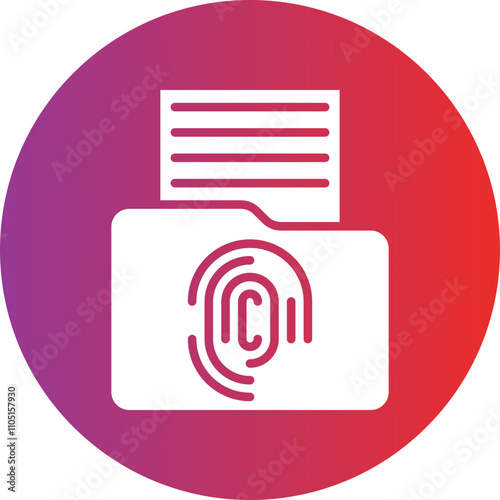 Biometric Data Vector Icon Style