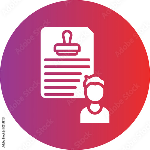 Supervisory Authority Vector Icon Style