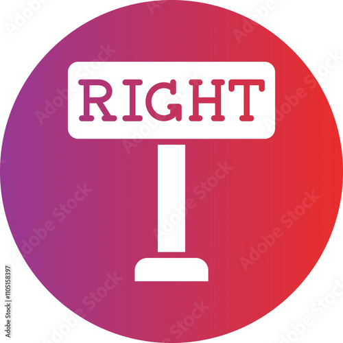 Right To Object Vector Icon Style photo