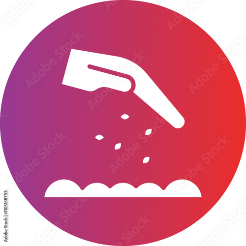 Seed Hand Vector Icon Style