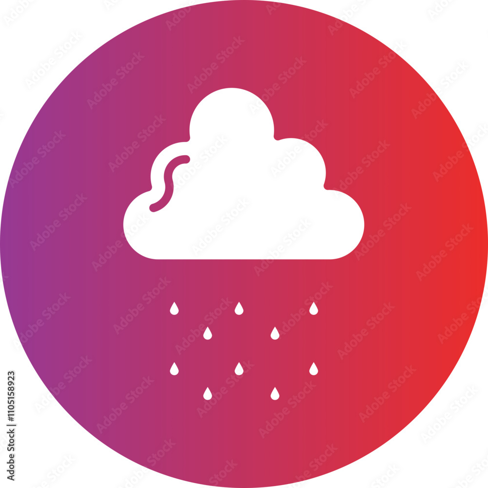 Raining Vector Icon Style