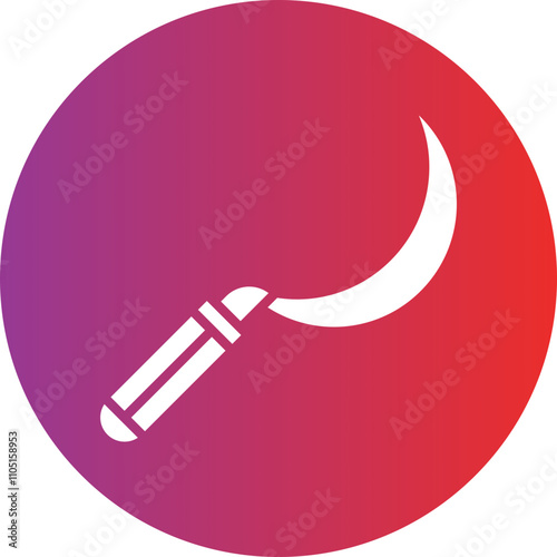 Sickle Vector Icon Style