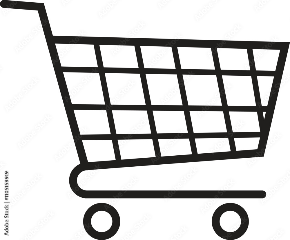 Online shopping cart icon vector illustration Online shopping cart icon vector illustration