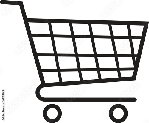 Online shopping cart icon vector illustration