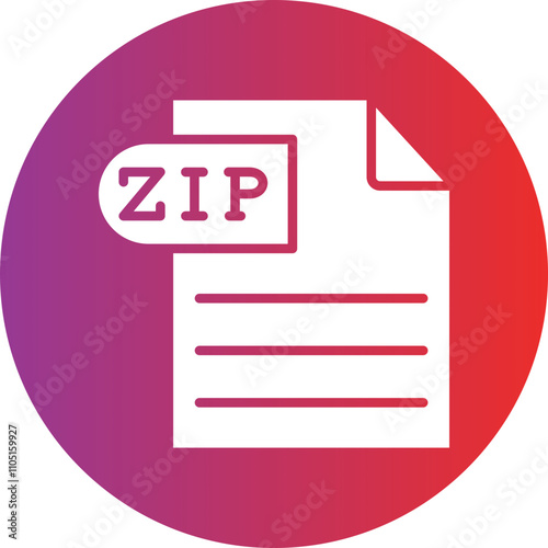Zip Vector Icon Style