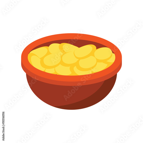 Bowl of Cereal Vector Illustration