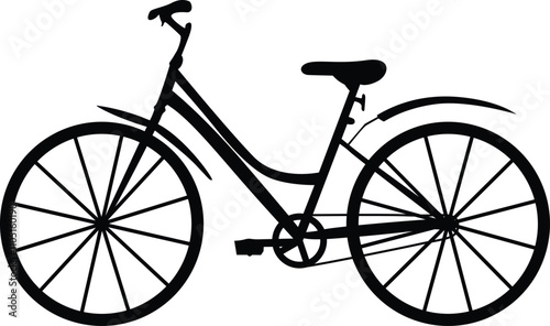 Bicycle silhouette vector illustration