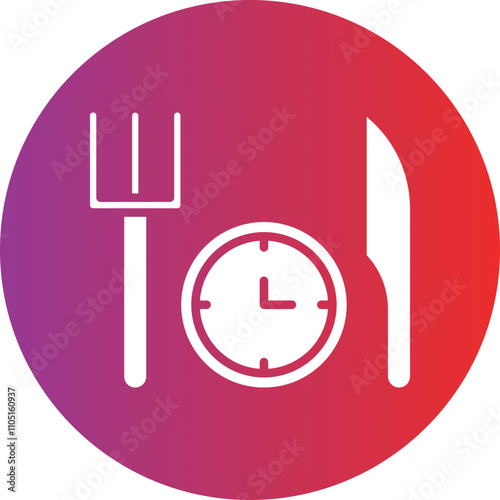 Lunch Vector Icon Style