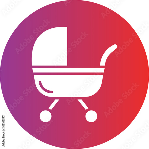 Stroller Vector Icon Style