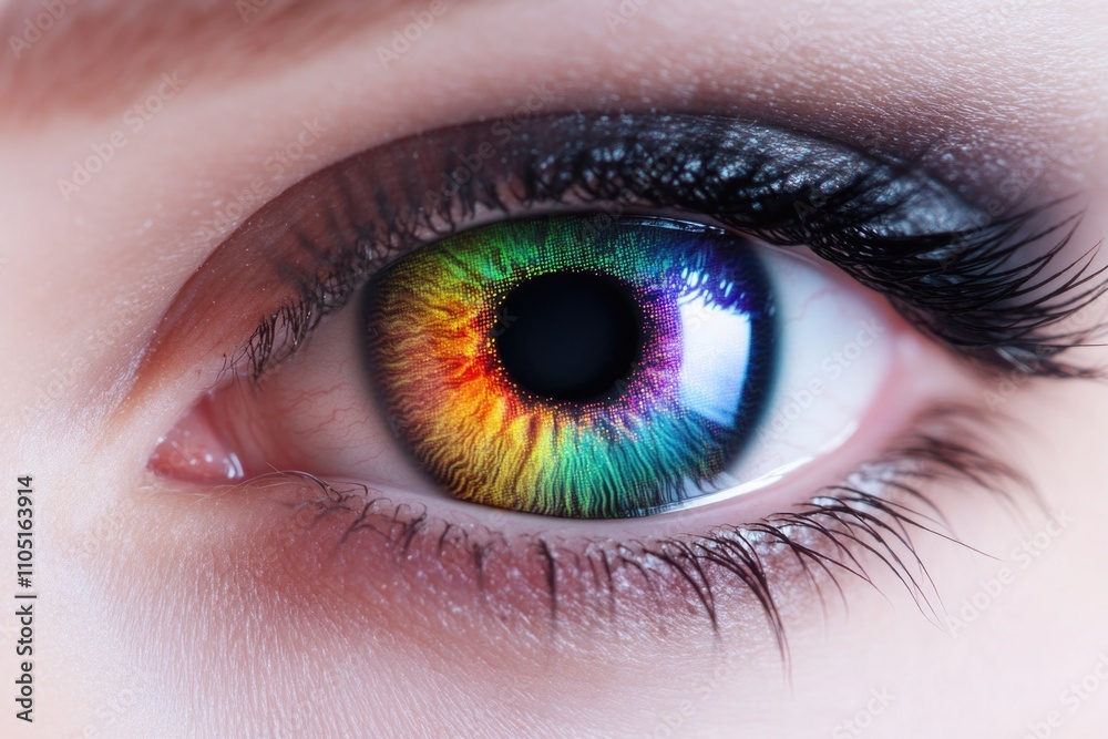 Rainbow Iris Eye Close Up Rainbow Iris Eye Close Up