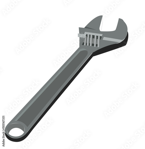 adjustable wrench. Spanner, adjustable wrench, handyman tools for pipes and repairs.