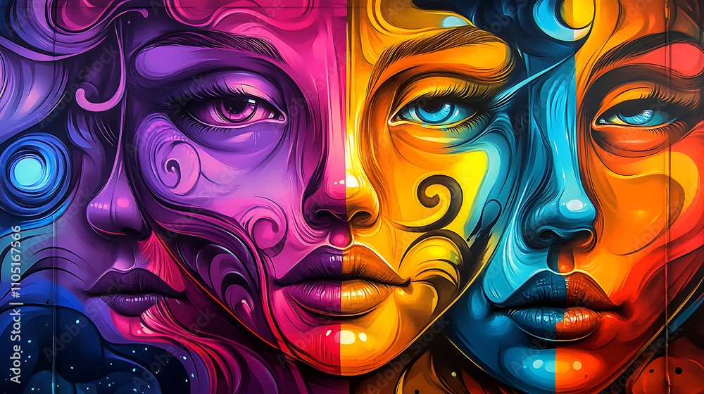 Faces art, wallpaper, the art of expressing a variety of emotions Faces art, wallpaper, the art of expressing a variety of emotions