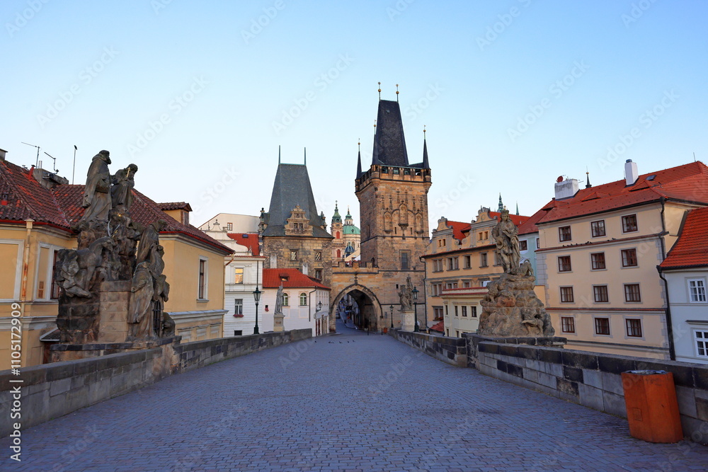 Charles Bridge (Karluv most) Landmark stone bridge in Prague Czech (Praha, Czechia) Charles Bridge (Karluv most) Landmark stone bridge in Prague Czech (Praha, Czechia)