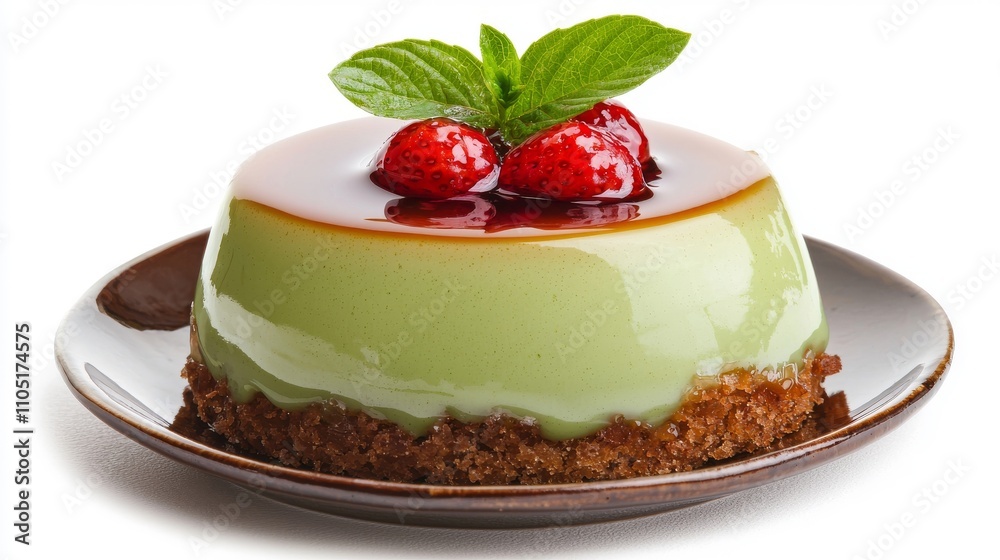 Coconut Dessert with Pandan and Coconut Syrup Coconut Dessert with Pandan and Coconut Syrup