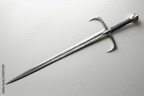 Fantastic weapon royal sword with beautiful handle and blade