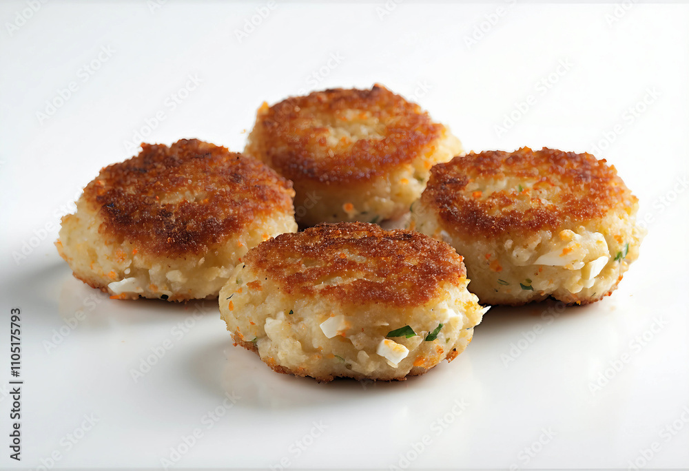 Crab Cakes isolated on white background Crab Cakes isolated on white background