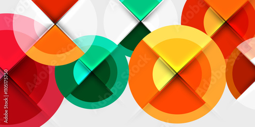 Target circle geometric abstract shapes. Vector Illustration For Wallpaper, Banner, Background, Card, Book Illustration, landing page