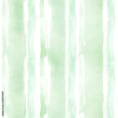 Vertical mint green watercolor stripe seamless pattern abstract background soft pastel fabric wallpaper wrapping paper digital design modern minimalist nursery decor