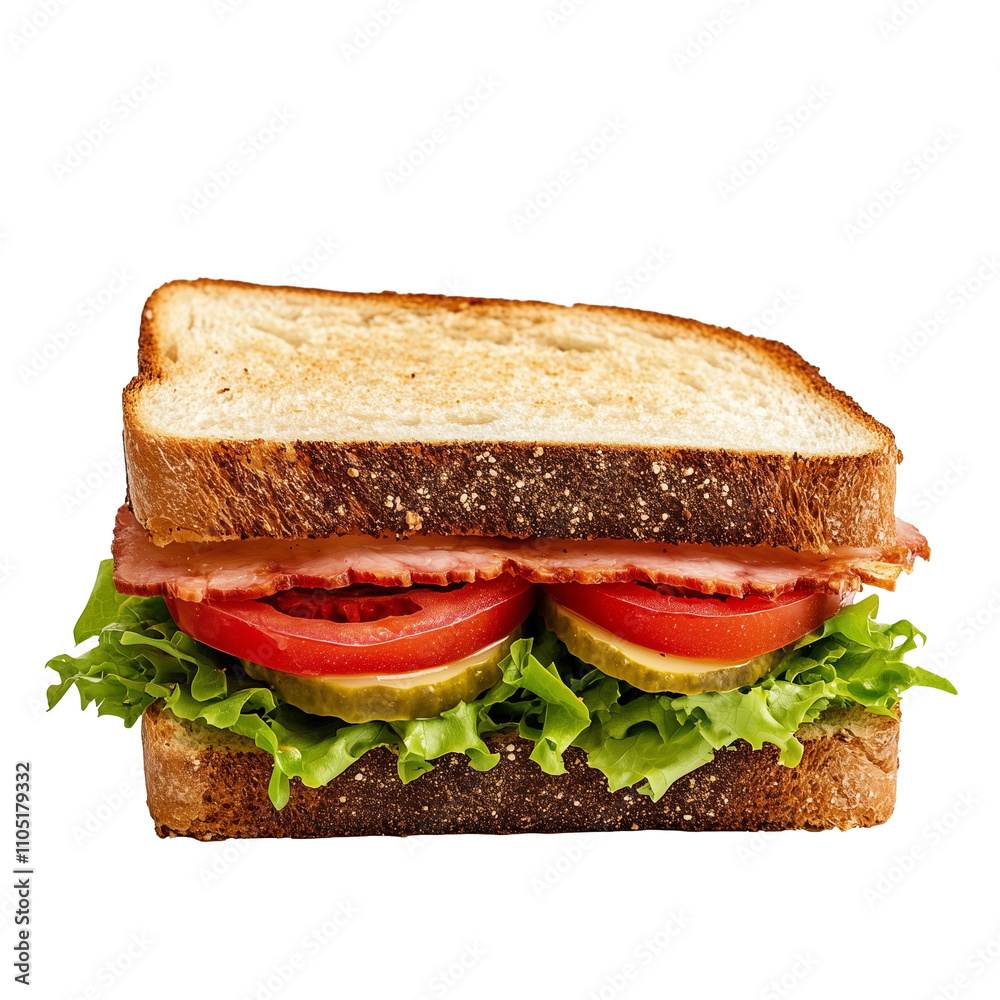 Sandwich, isolated, transparent background, png