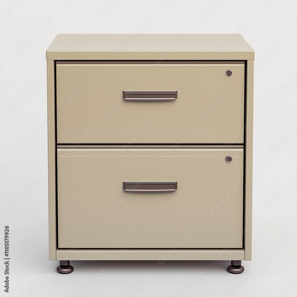 File cabinet with open drawer on white File cabinet with open drawer on white