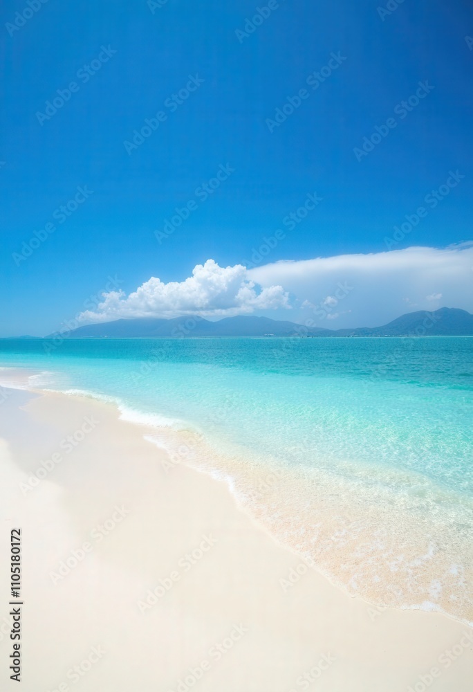 White Sand Beach, Turquoise Water, Blue Sky. White Sand Beach, Turquoise Water, Blue Sky.