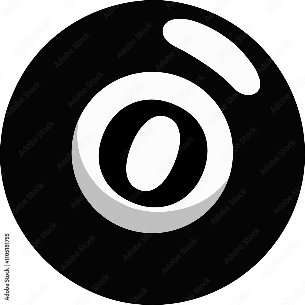 Illustration of a sphere with a number Illustration of a sphere with a number