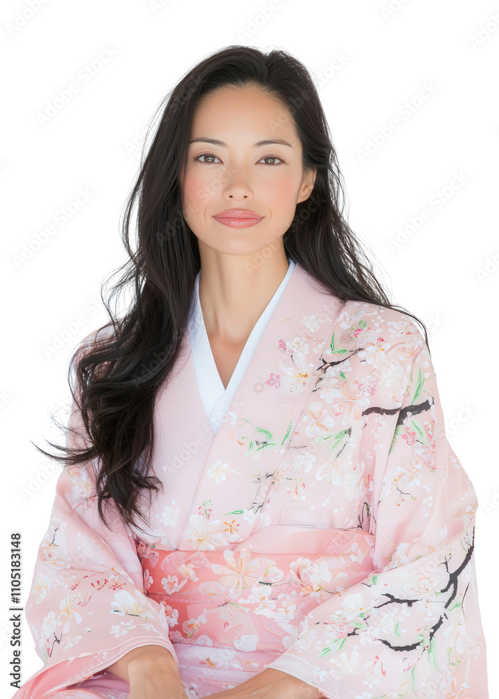 Elegant Woman in Traditional Kimono with Floral Patterns, Soft Lighting and Serene Expression, Celebrating Japanese Culture and Its Timeless Beauty Elegant Woman in Traditional Kimono with Floral Patterns, Soft Lighting and Serene Expression, Celebrating Japanese Culture and Its Timeless Beauty