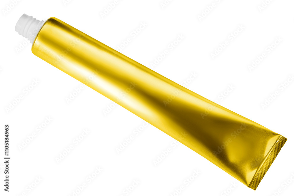 Golden tube isolated Golden tube isolated