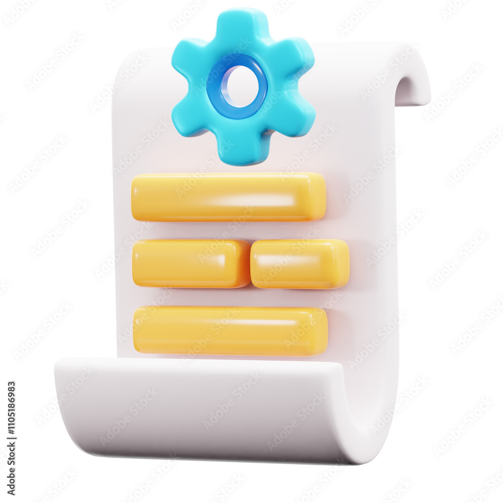 3D File Management Illustration 3D File Management Illustration