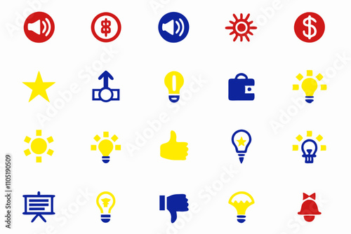 Ideas Icon Pack Vector art illustration