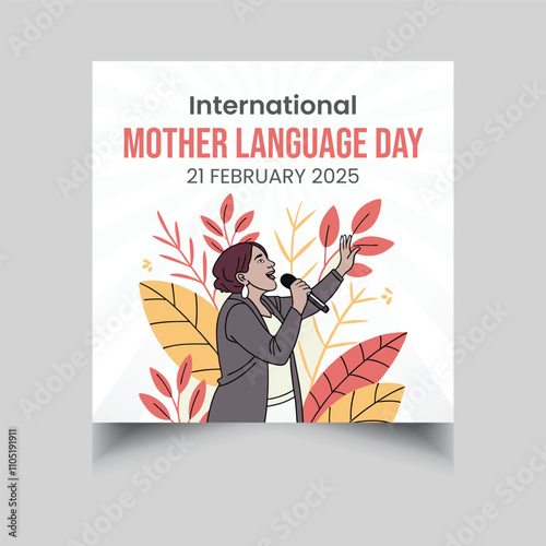 International Mother Language Day social media post template