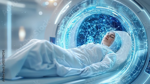 Futuristic Medical Imaging Procedure with Patient