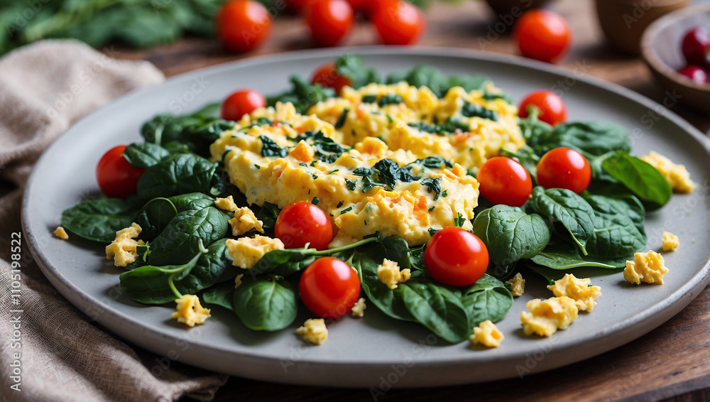 Scrambled Eggs with Spinach Scrambled Eggs with Spinach