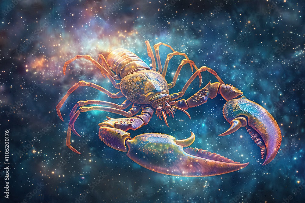 Astrological composition with concept of Scorpio zodiac sign symbol Astrological composition with concept of Scorpio zodiac sign symbol