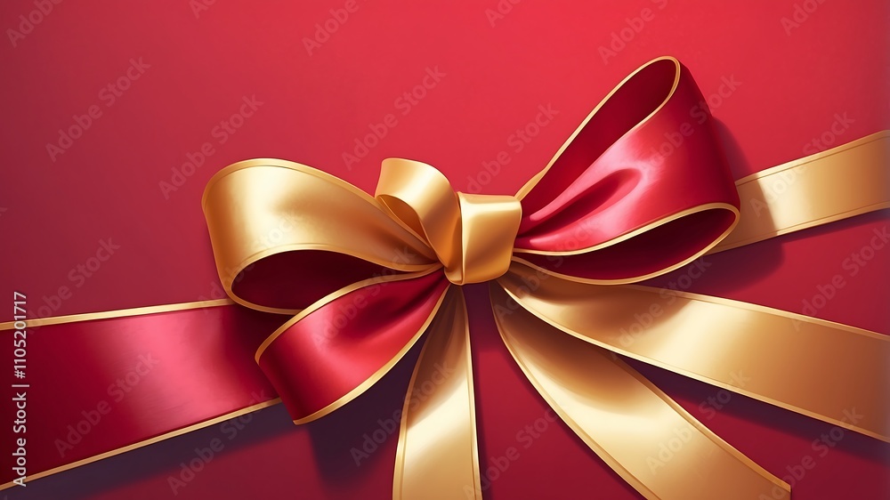 Red Velvet Textured Background with a Simple Gold Ribbon and Bow Crossing Diagonally Red Velvet Textured Background with a Simple Gold Ribbon and Bow Crossing Diagonally