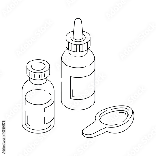 Grab this creative icon of liquid medicine in modern style
